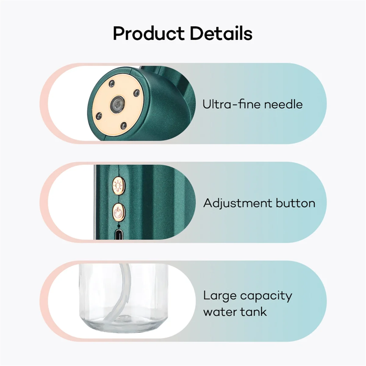 AA91 Mini Nano Mist Sprayer Facial Steamer Humidifier Face Moisturizing Nebulizer Oxygen Injection Instrument Skin Care Tools