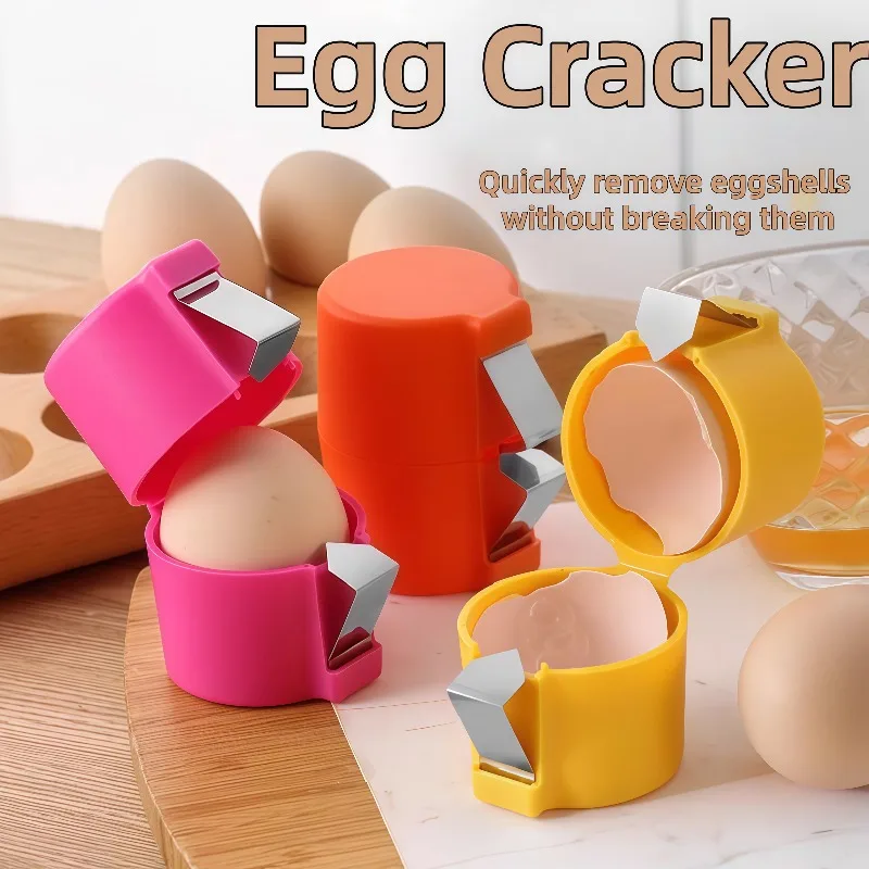 2pcs Eggshell Peeler & Cracker, Random Color, Automatic Egg Separator Tool, Easy Clean, Efficient Peeling for Fresh Eggs Home