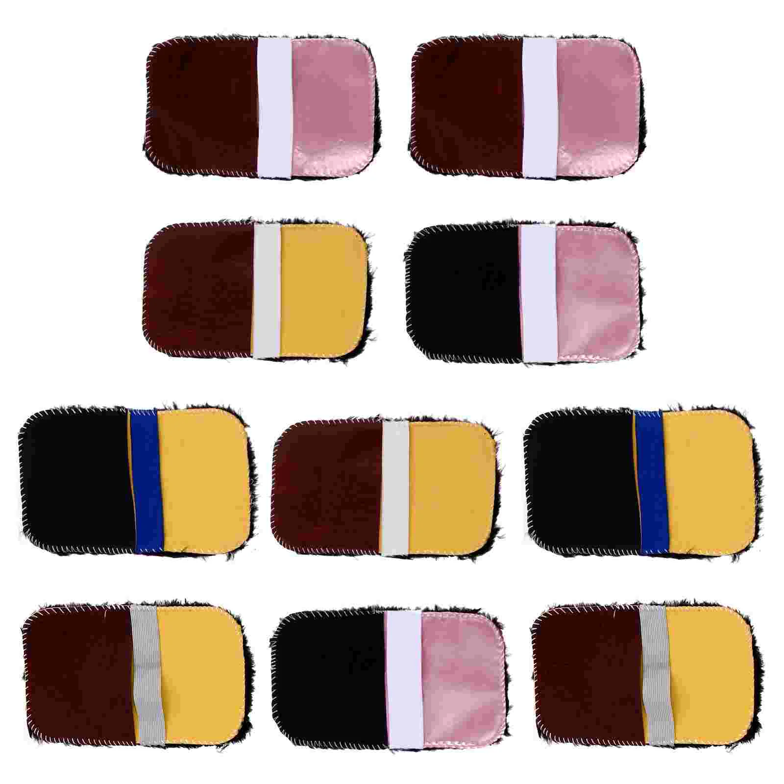 10 Pcs Shoe Polish Applicator Polishing Cloth Wipe Shoes Gloves CAR WASH Work Refresher