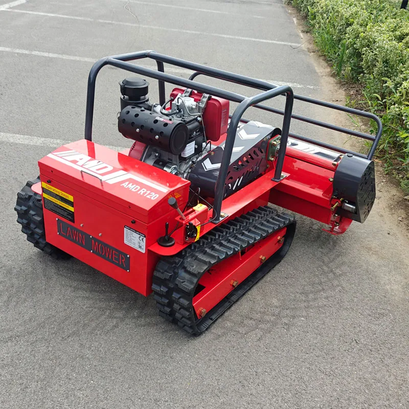 High Quality Remote-controlled Weeding Machine with Anti-skid Track Type Mowing Robot Covering a Wide Range Time-saving