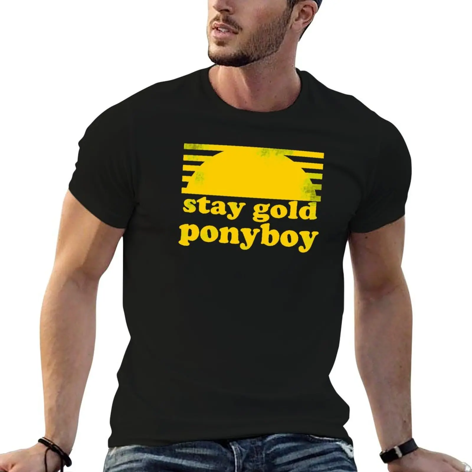 

Stay Gold Ponyboy T-Shirt cotton t shirt pack man t shirt luxury t shirt custom print T-Shirt