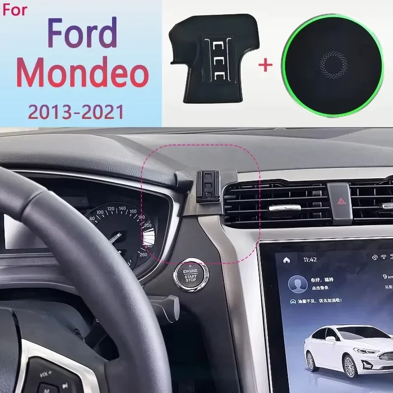 Магнитный автомобильный держатель для телефона, автоматический для Ford Mondeo 2013 2014 2015 2016 2017 2018 2019-2021, 15 Вт, беспроводная зарядка MagSafe Base