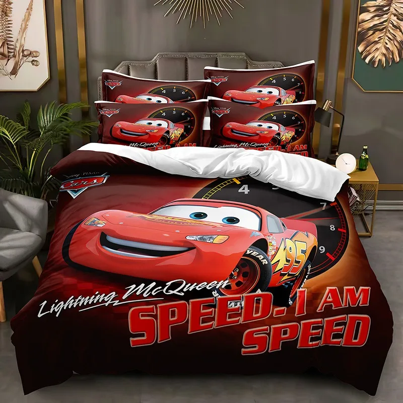 Cartoon Cars Bedding Sets,Disney Lightning McQueen Duvet Cover Boy Bedclothes Bed Linen Gift Kids,lighting mcqueen bed set