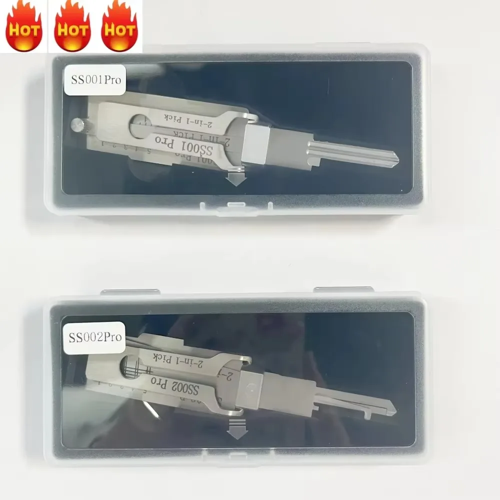 SS001 PRO Key Decoder 2 In 1 Precision Hook & Pick Set Lock Decoder O-ring Pickup Kit Maintenance Repair Hand Tools