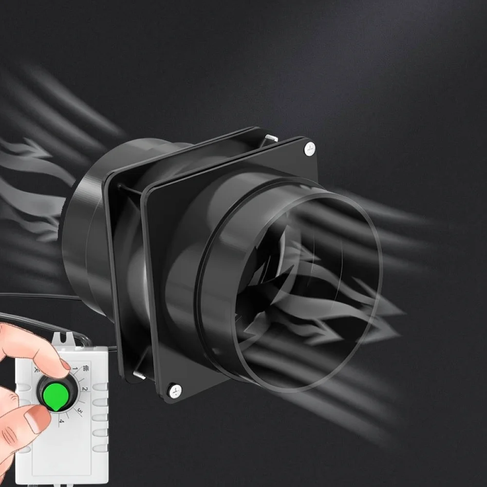 Portable Kitchen Exhaust Blower USB Ventilation Duct Fan Adjustable Speed Air Extractor Home Improvement Cooling System Unit
