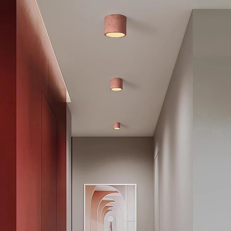 Kitchen Corridor Entrance Led Downlight Surface Mounted ceiling lights Round Spotlights Earthy Color lamp Retro Room Lighting