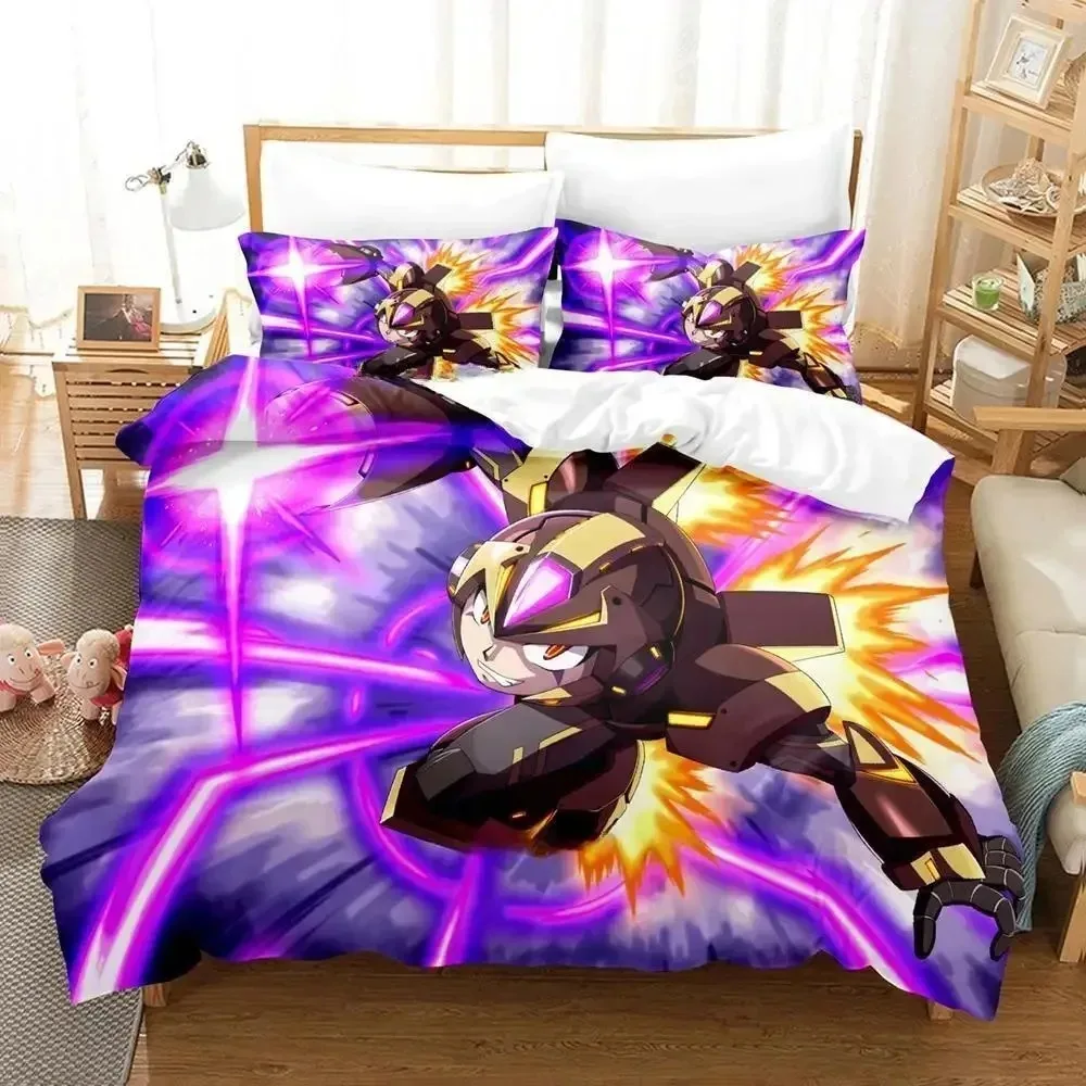 

Mega Man X DiVE Bedding Set Single Twin Full Queen King Size Bed Set Adult Boys Bedroom Duvet Cover Sets 3D Anime Bed Set