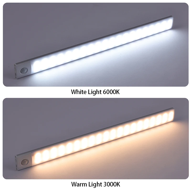 Ultra-thin Night Light Led Light Under Cabinet Light Motion Sensor Closet Light Cabinet USB Rechargeable Kitchen Lighting Lamp