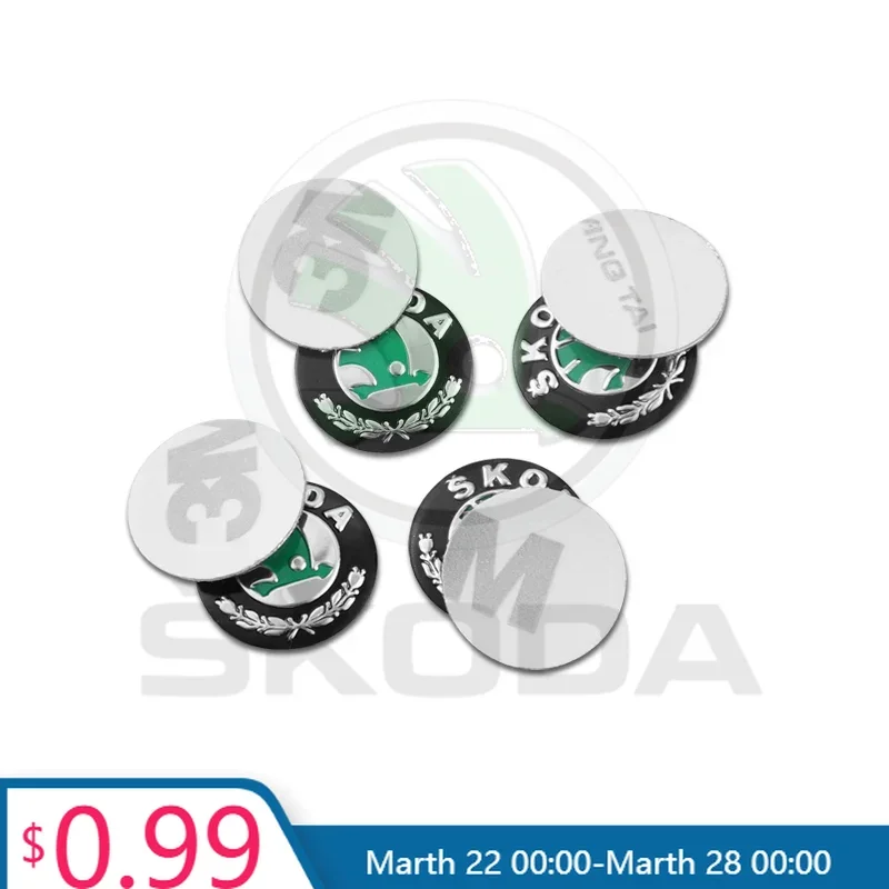 

Новые наклейки-эмблемы из алюминиевого сплава 14 мм для автомобильных ключей Skoda Octavia, Kodiaq, Enyaq, Kamiq (модели 2025-2026 годов)