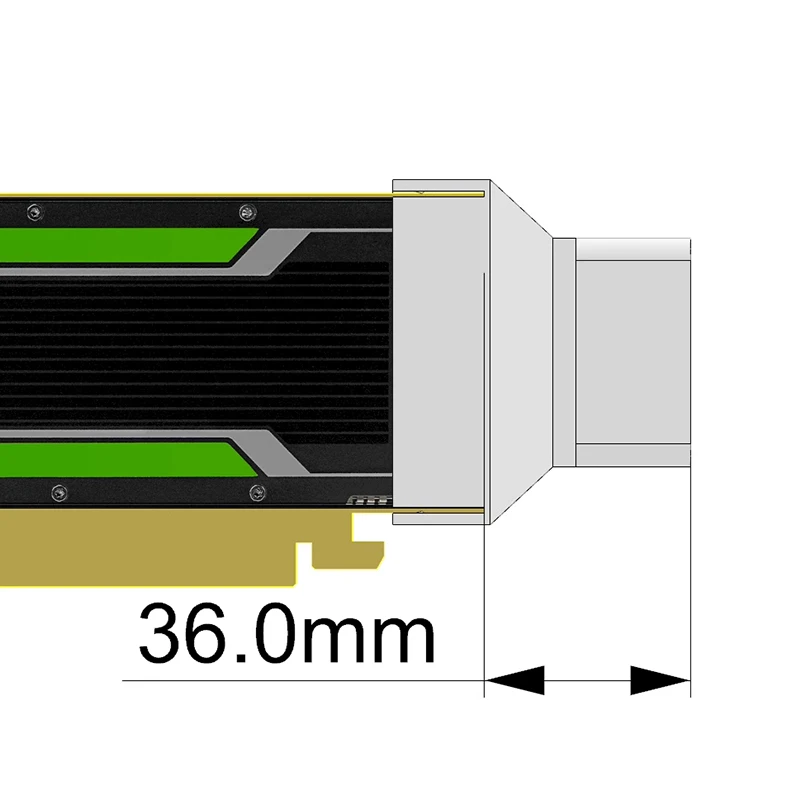 Heat Sink fan U-shaped Turbofan Fits Nvidia Tesla P4, T4, M4, L4, A2 Graphics Card Fans 1PCS