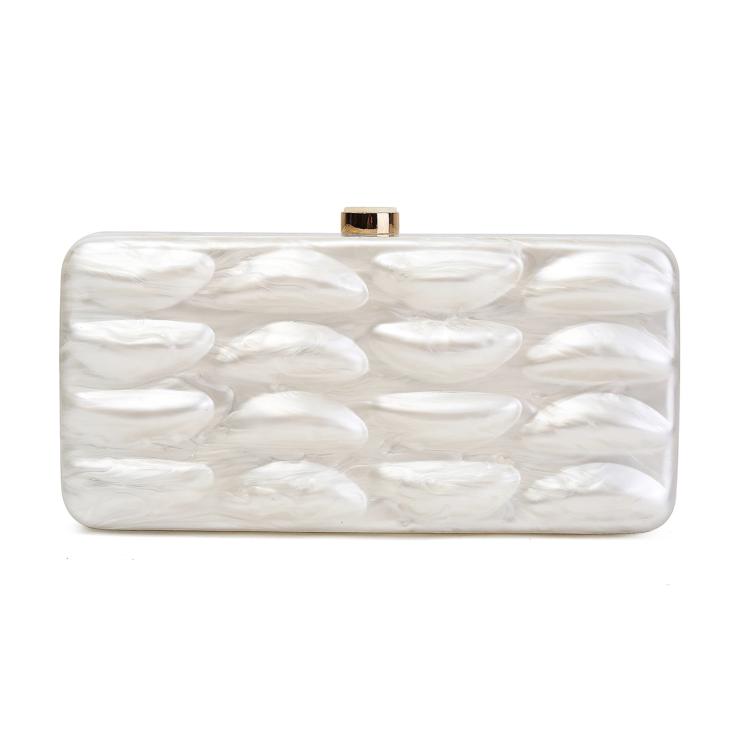 White Square Acrylic Clutch Handbags for Women 2024 Trendy Fashion Designer Jewelry Evening Party Bag Box Shoulder Messenger Bag
