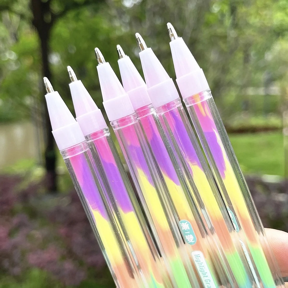 12-Pack Multicolor Gel Highlighter Pens - Quick-Dry, Smooth Writing, Perfect for Art and Creative Projects, Ideal for Students