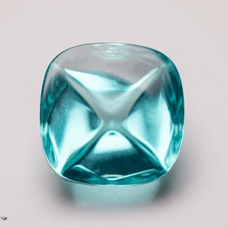 

Lab Grown Sapphire Paraiba Sugar Tower Shape VVS1 Charms Diy Advanced Jewelry Making Materials Selectable AGL Certificate
