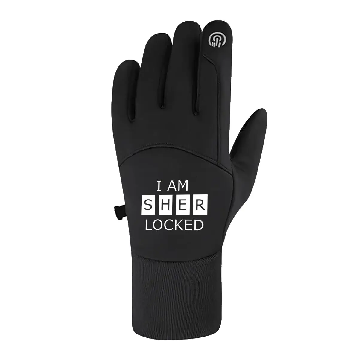 

I Am Sher Запираемые типграфические текстовые велосипедные перчатки Зимние велосипедные перчатки с сенсорным экраном