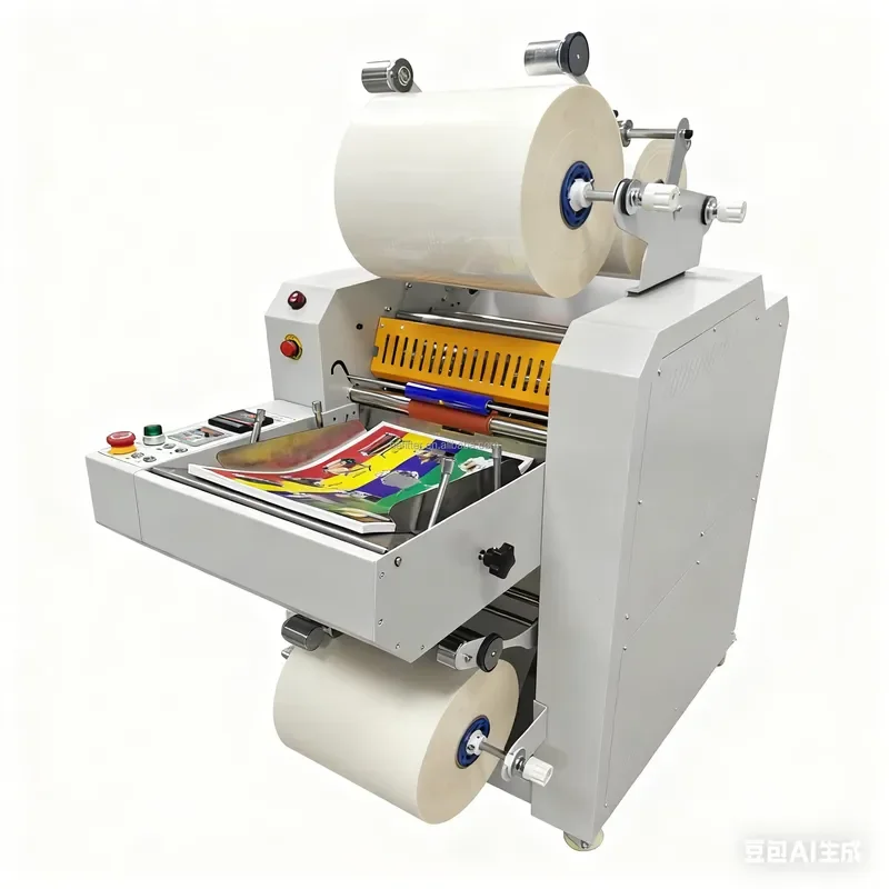 BFT-390A Double Side Automatic Laminating Machine 350mm Double Temperature Control Auto Feeding Auto Slitting Roll Laminator