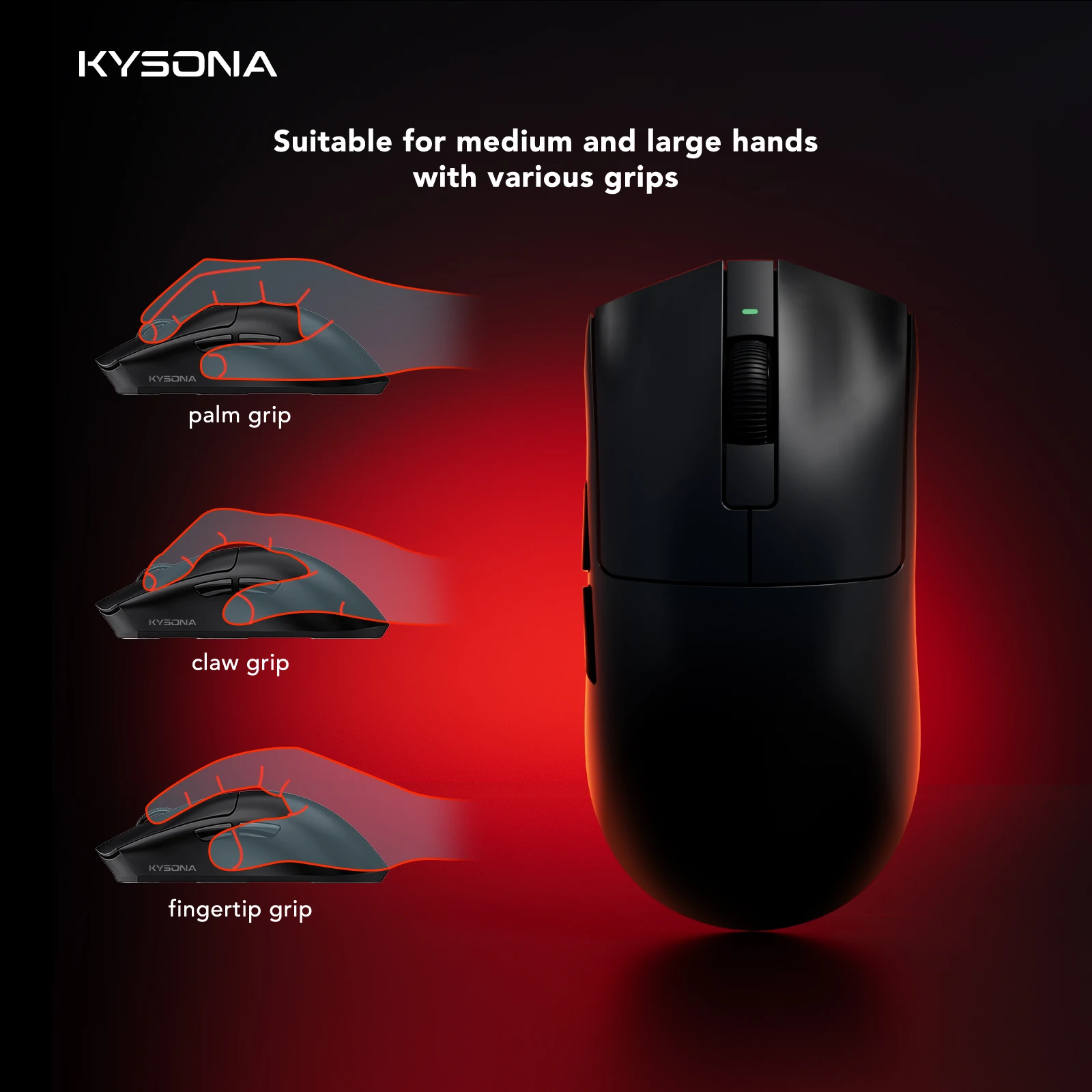 KYSONA Jupiter Pro 49g 26000 DPI Wireless Mouse