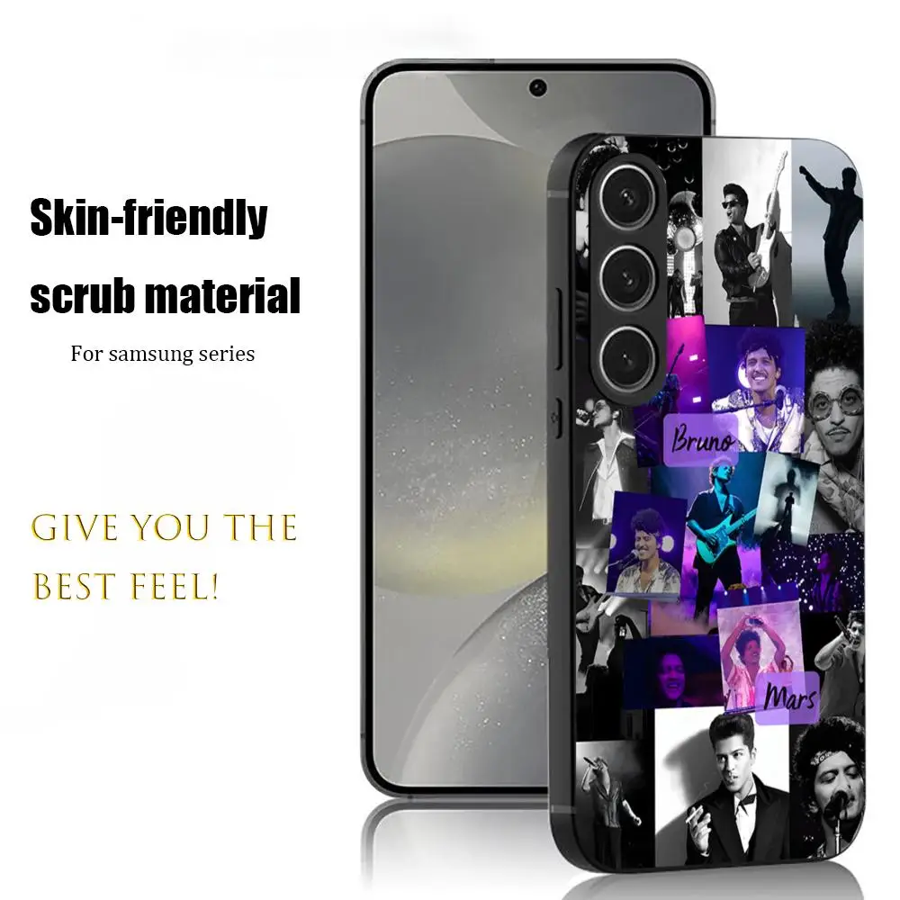 Singer B-Bruno Ma-rS Cool Hot Phone Case For Samsung Galaxy S25 S24 S23 S22 S21 S20 Plus Ultra Note20 Soft Black