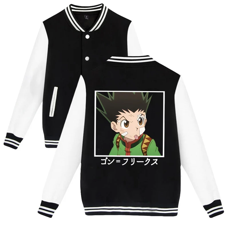 New Gon Freecss Printing Baseball Jacket Casual Sweatshirt Women Men Baseball Uniform Sportswear