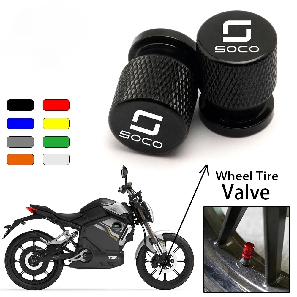 Para Super SOCO TC MAX Street Hunter Wanderer TS CPX CUX CU Mini accesorios de motocicleta CNC tapas de válvula de neumático de aluminio cubierta