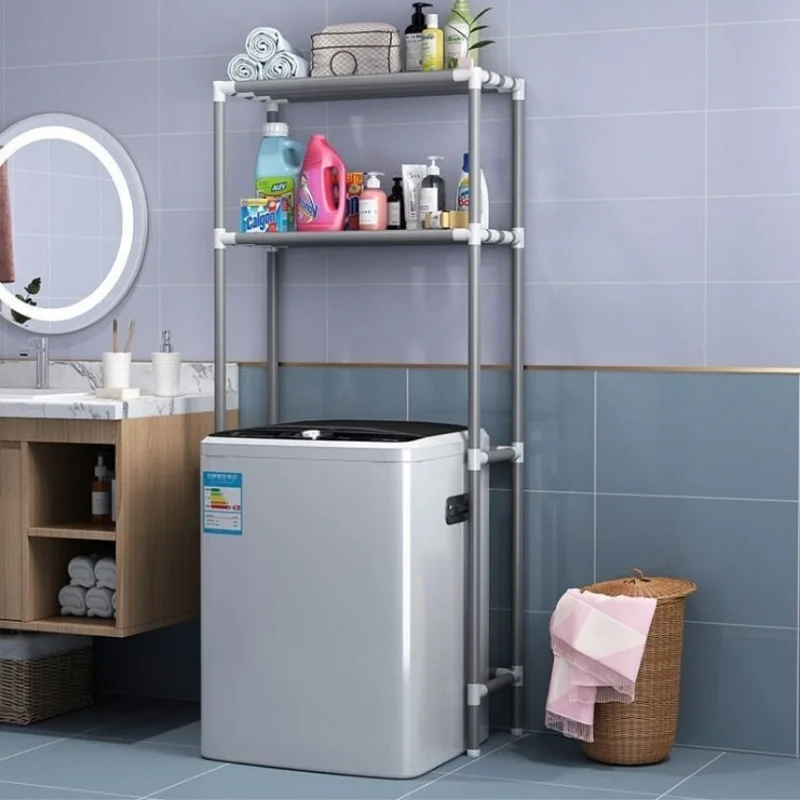 Bathroom Toilet Storage Rack Floor to Floor Toilet Rack Washroom Punching Free Washing Machine Basin Storage Rack