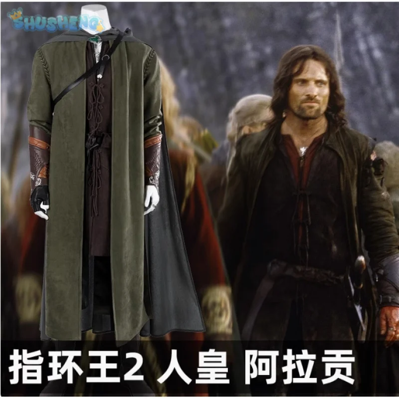 Lord of the Rings The Aragorn II Strider Estel Cosplay Thorongil Costume Men Fantasia Set Accessories Complete Halloween Uniform