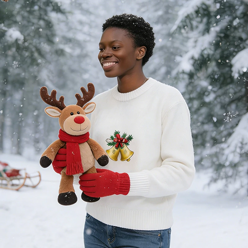 

Harajuku Knitwear Vintage Pullover Vintage White Sweaters Women's Knitted Sweater Y2K Cute Christmas Gifts For Winter Streetwear