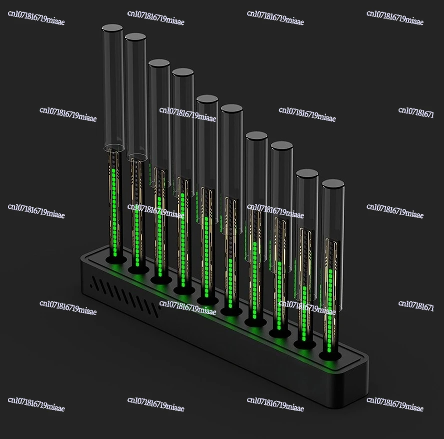 الرجعية توهج أنبوب أنبوب الموسيقى مطياف مستوى لاقط إيقاع ضوء منضدية زخرفة | T10 #1
