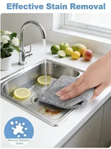 6Pcs Stainless Steel Wire Dishcloth Non-Scratch Reusable Kitchen Cleaning Rag for Pots Pans Dishes Sinks  shoes