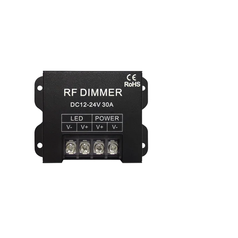 LED Dimmer Controller 30A 12-24V With 3 Key RF Wireless Remote Control Stepless Dimming for LED Single Color Lighting String