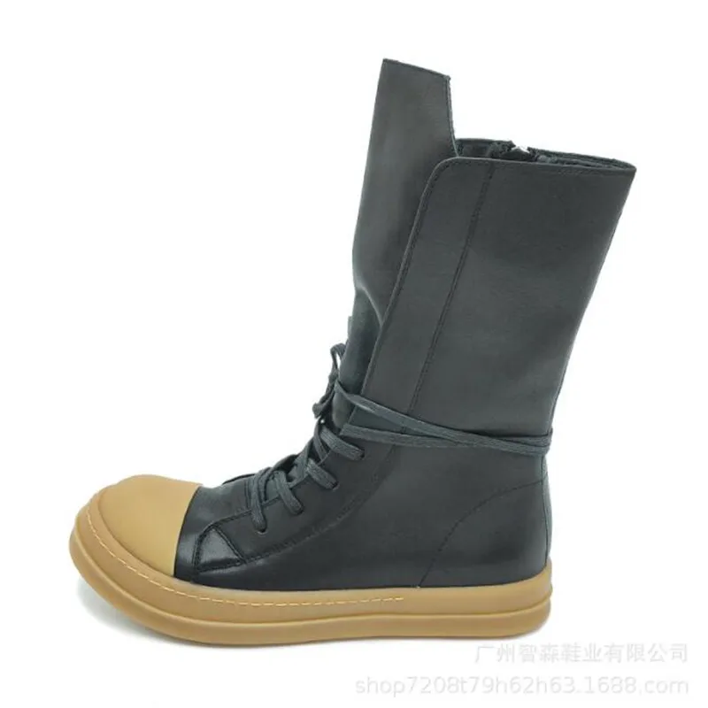 Women High Top Boots Genuine Leather Men Designer Sneakers Man Ankle Boot