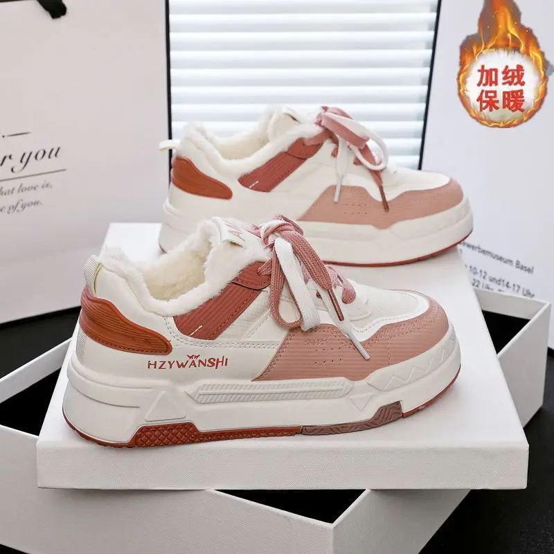 Cotton shoes women's 2025 autumn and winter new item niche board shoes student flat casual shoes
