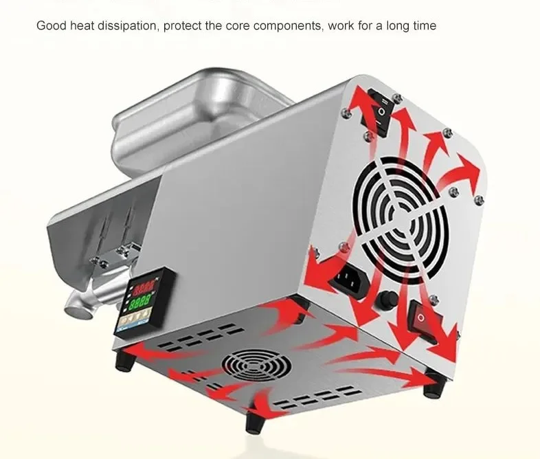 Commercial Oil Press Machine, 110V/220V Fully Automatic Stainless Steel Press for Various Oil Seeds