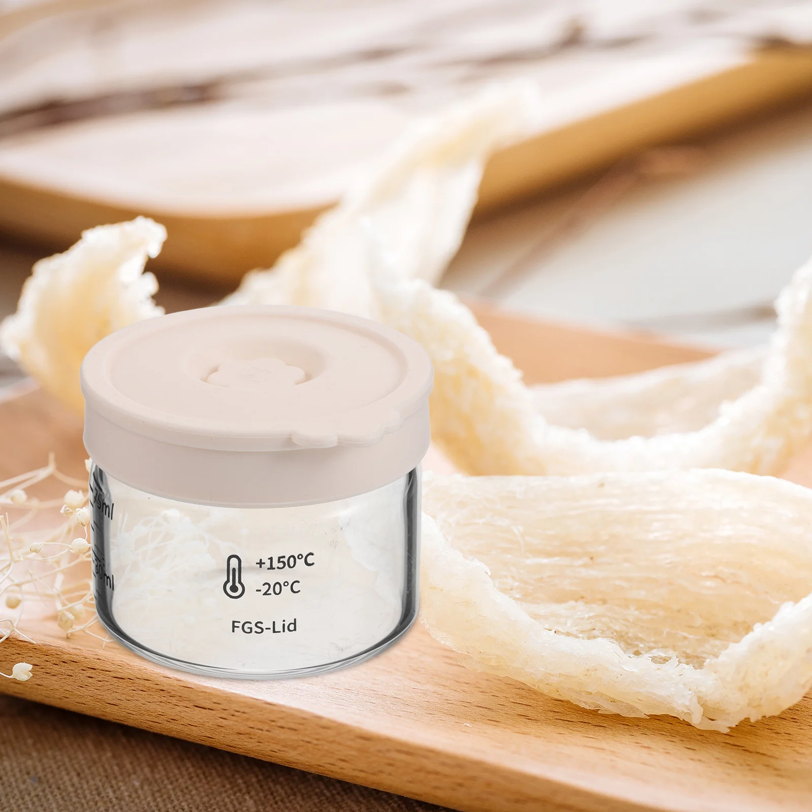 

Glass Storage Jar Transparent 75ml Silicone Airtight Seal Lid Small Storage Bottle Kitchen Bathroom Silicone Travel Bottles