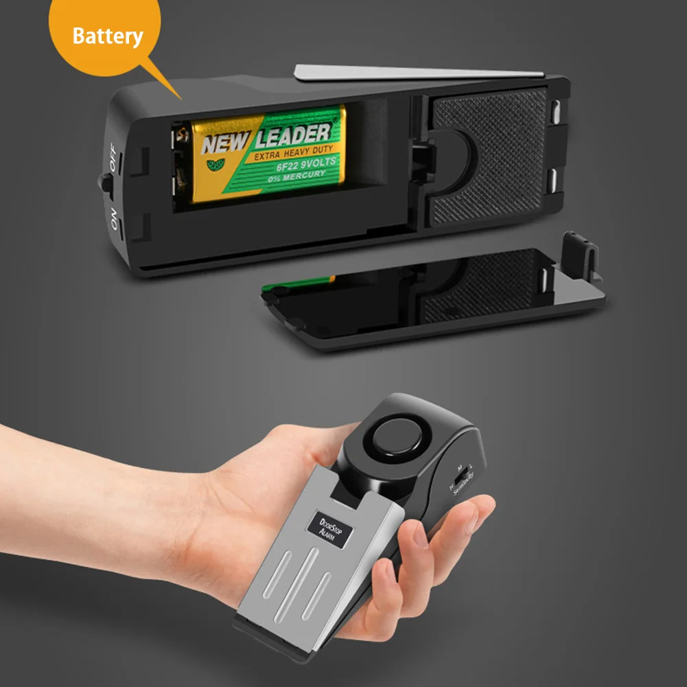 

Дверная стоп-сигнализация клиновой формы, беспроводная система безопасности для путешествий, металлический блок и вибрационная дверная сигнализация для домашнего офиса