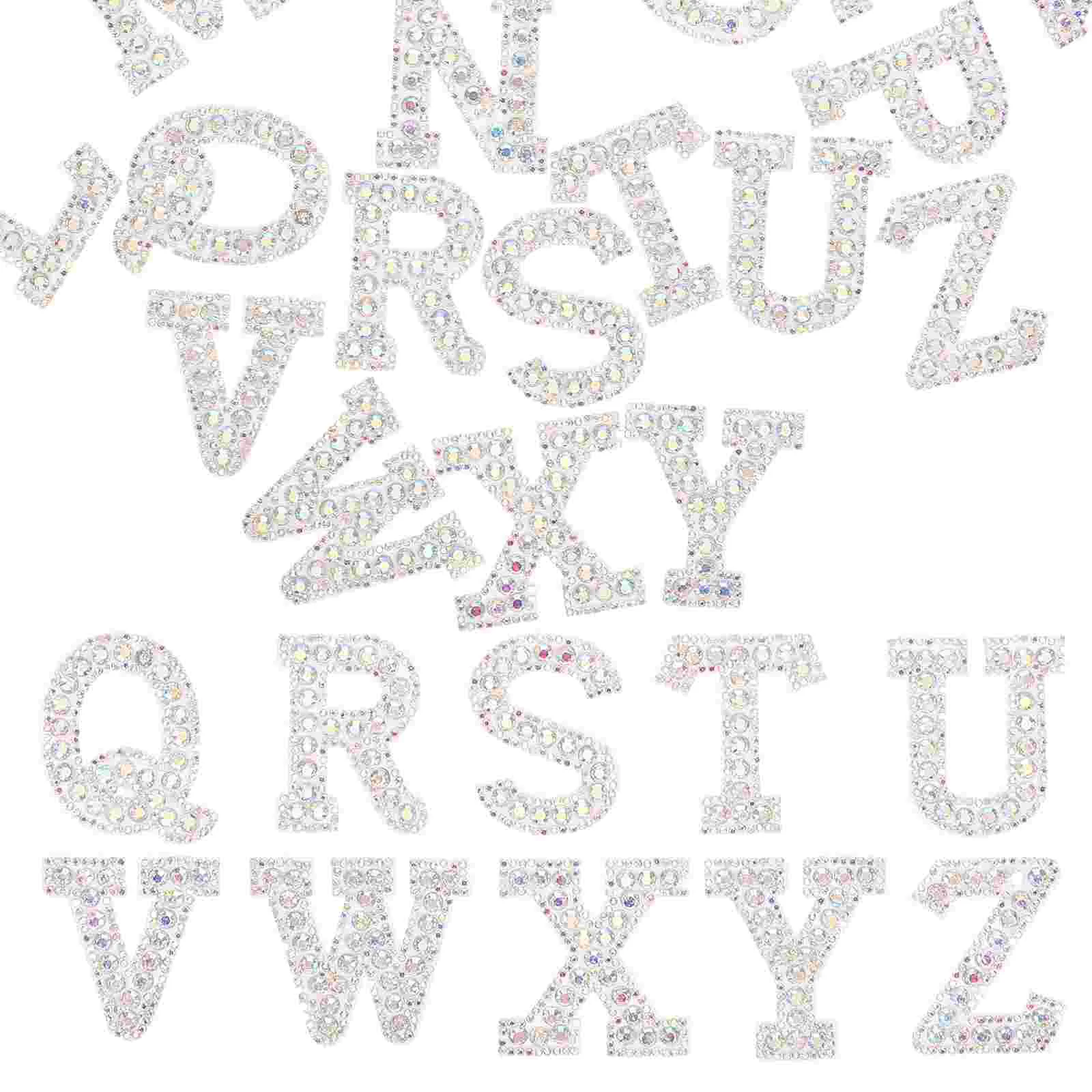 26 Pcs Hot Diamond Alphabet Stickers with Adhesive Backing and Self-adhesive English Glitter Letters Rhinestones