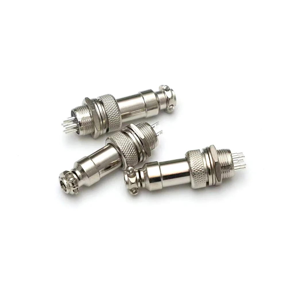 

30sets GX12 2-7 Pin Aviation Connector Male Plug Female+Socket Circular Metal Mount Electric Wire Panel Connectors Adapter