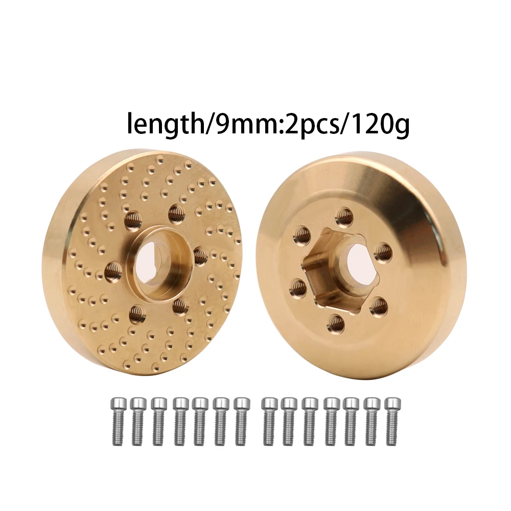 Messing-Rad-Sechskant-Nabenadapter für 1,9 2,2 Beadlock-Felge RC Crawler Car Axial SCX10 Capra TRX4 TRX6 Gewichte