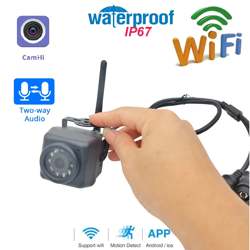Camhi 2MP 5MP Mini Waterproof IP67 TF Card Slot 940NM IR Night Vision IP Camera Wifi Outdoor For Car Vehicle Fleet&Bird Nest