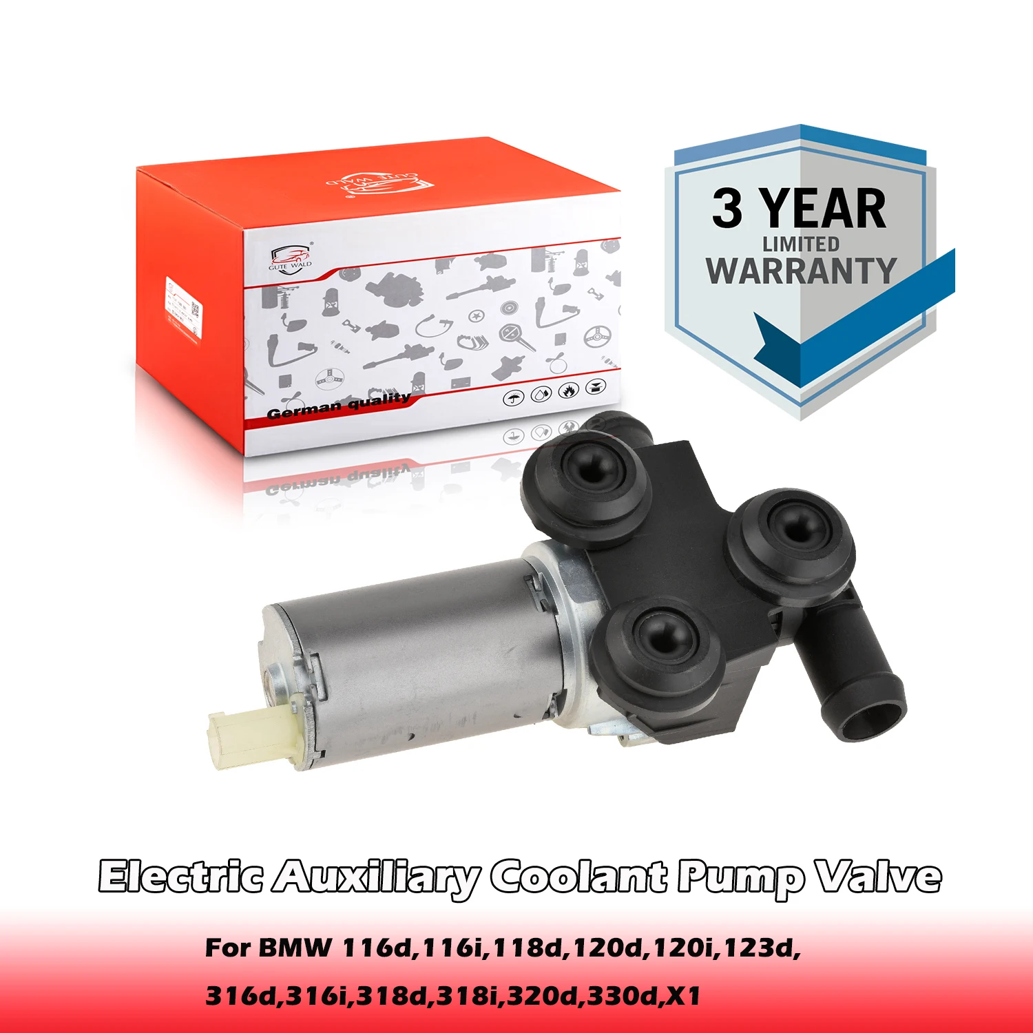 

Electric Auxiliary Coolant Pump Valve 64116928246 For BMW 116d,116i,118d,120d,120i,123d,316d,316i,318d,318i,320d,330d,X1