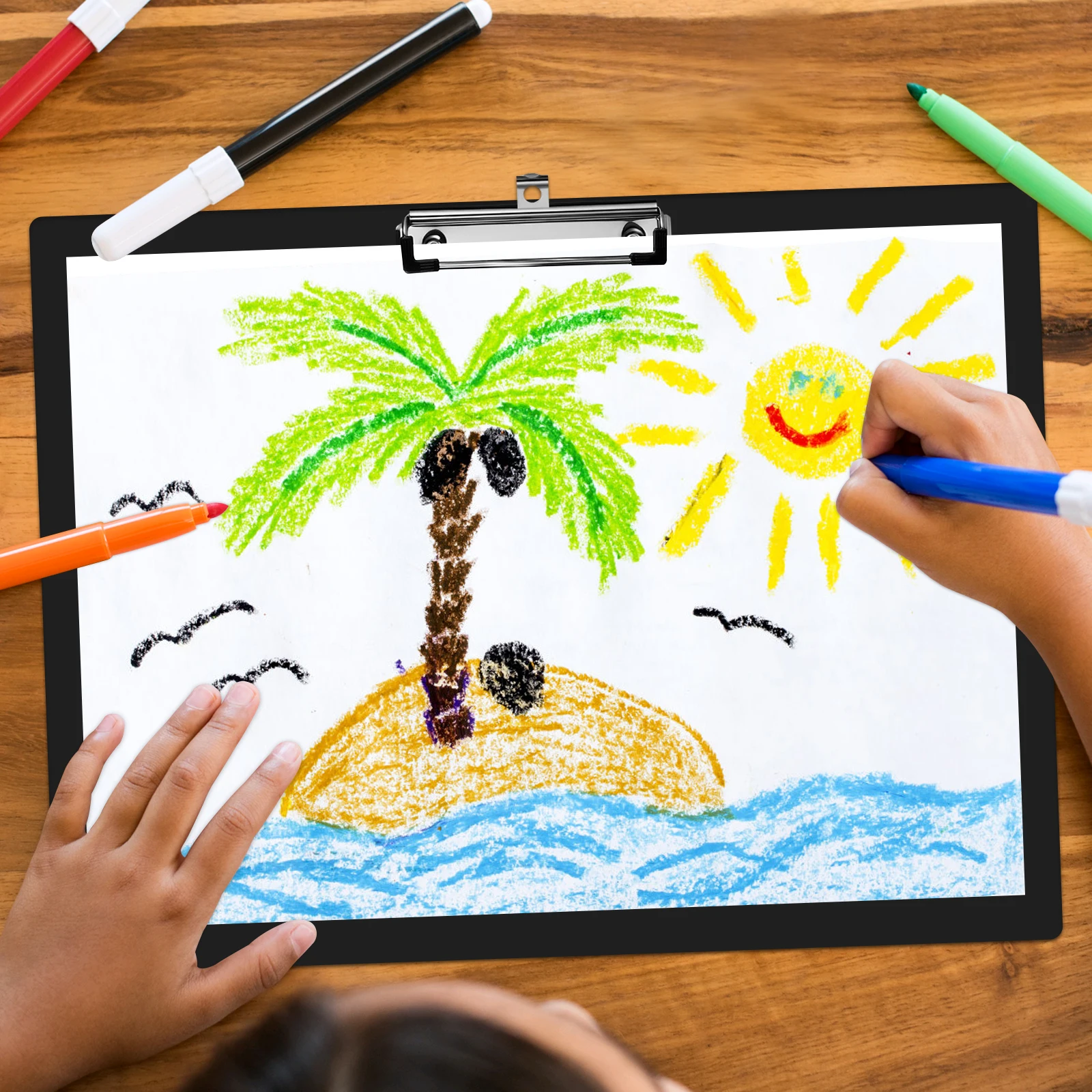 

A3 Horizontal Clipboard Thick Plastic Drawing Writing Pad For School Office Home Teachers Coaches Field Service File Folder Clip