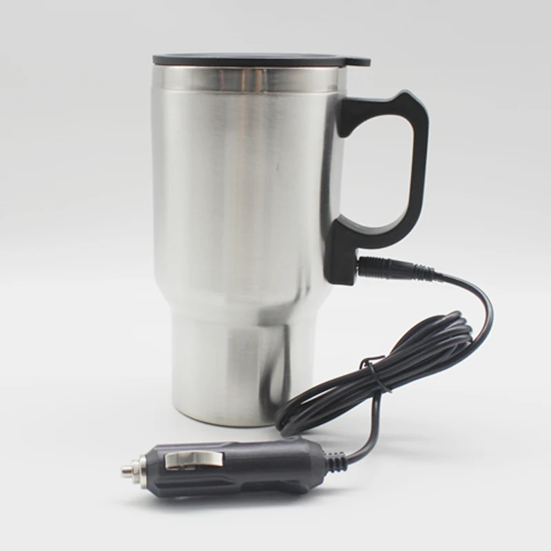 

450ml Electric Car Cup Travel Heating Cup,12V Insulated Plug Kettles Boiling Car Coffee Mug Heater With Cigarette Lighter