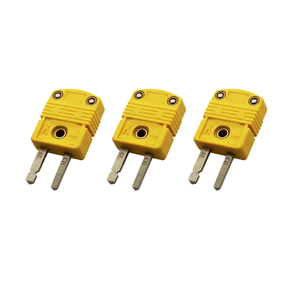 3PCS K-Type Thermocouple Connectors High Temp Socket Stopper For Industrial Wiring Electrical Connectors