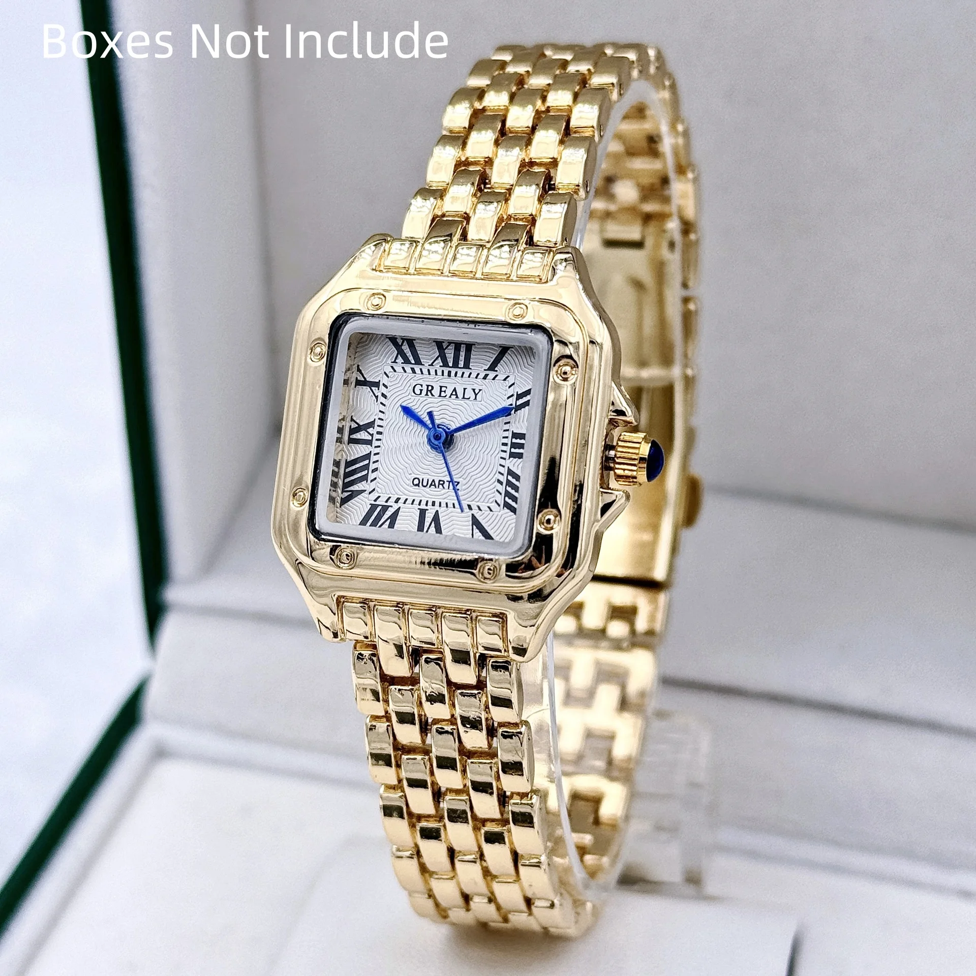 Nieuwe vrouwen kijken licht luxe merk zakelijk goud roestvrij staal damesmode quartz horloges vrouwelijke klok armband polshorloge
