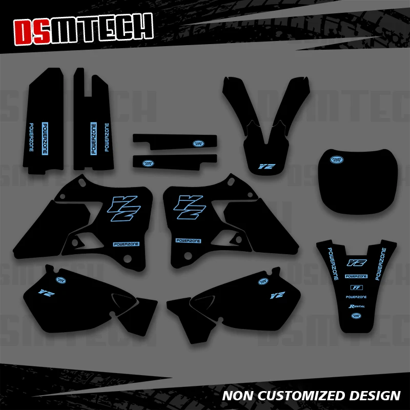 

DSMTECH для YAMAHA YZ125 YZ250 YZ125 YZ 250 1996 1997 1998 1999 2000 2001 графические наклейки наклейки мотоцикл фон 003