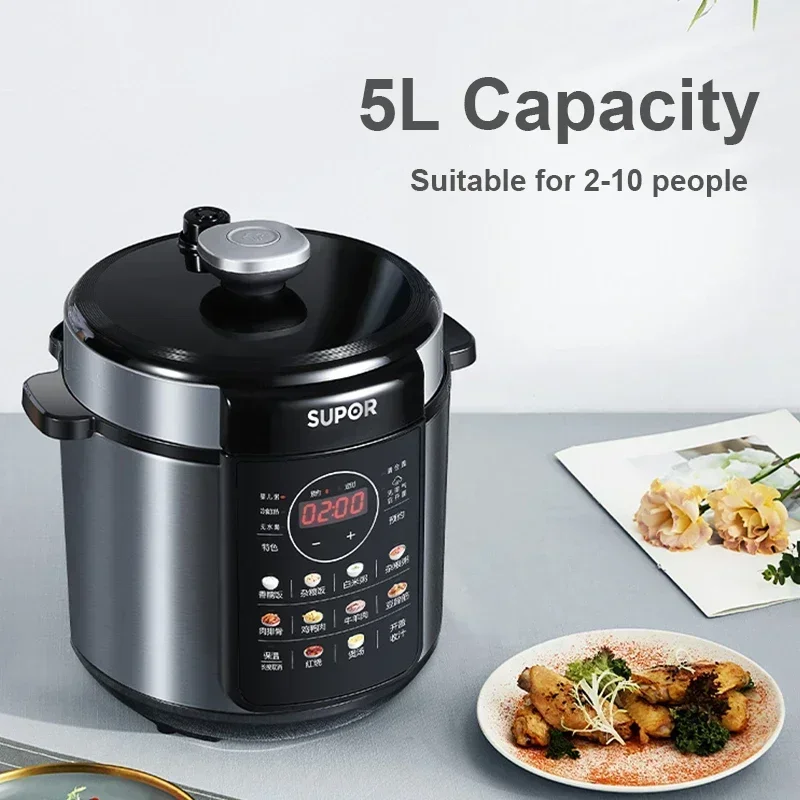 SUPOR Electric Pressure Cooker 5L Two Tanks High Quality Electric Rice Cooker Graphic Display Multifunction Menu Electric Cooker