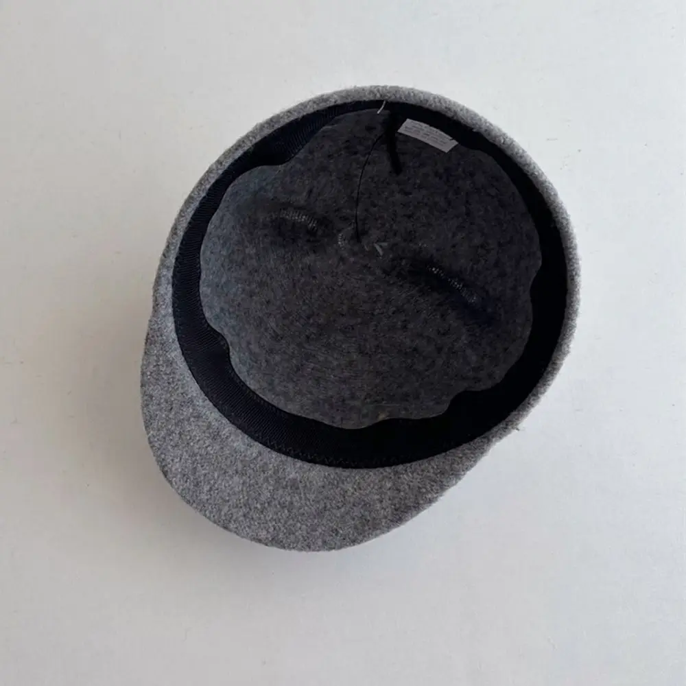 

Stylish Wool Wool Equestrian Hat Solid Color Adjustable Sunshade Visors Breathable Soft Knitted Hat Winter