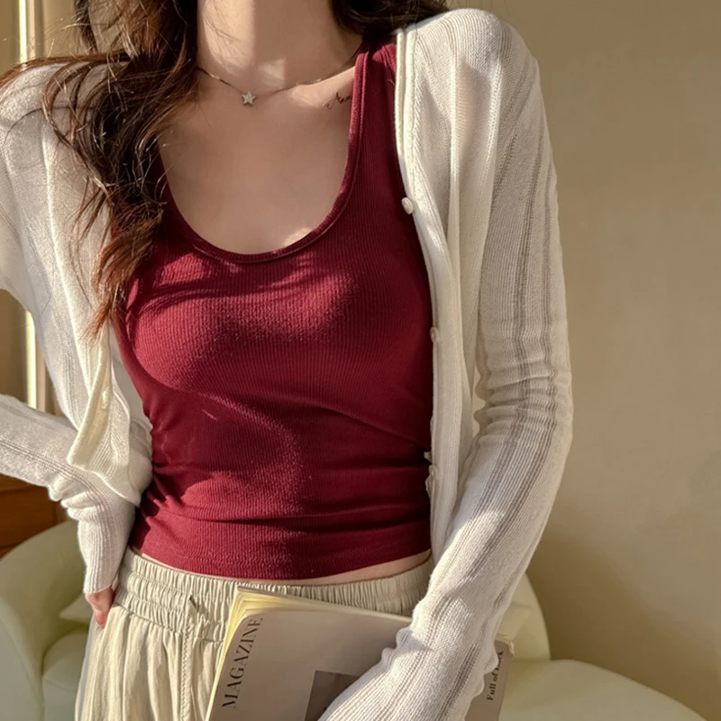 

Ретро подтяжки, летние укороченные майки, нишевые майки для девочек, пуловер с U-образным вырезом, сексуальный жилет, повседневные уличные топы, футболки без рукавов