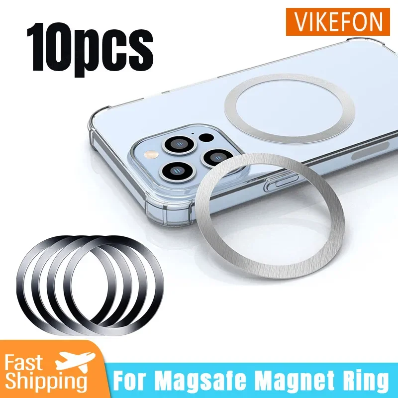 VIKEFON Magnetic Metal Plate Sticker Rings For Wireless Charger Magnet Car Mobile Phone Holder Iron Sheet For iPhone 16 15 14 13