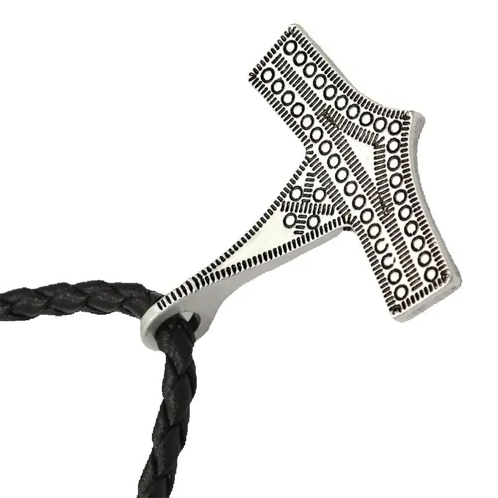 Norse 2018 Viking Jewelry Thor Hammer Mjolnir Amulet Scandinavian Male Pendant Necklace Gothic Jewerly