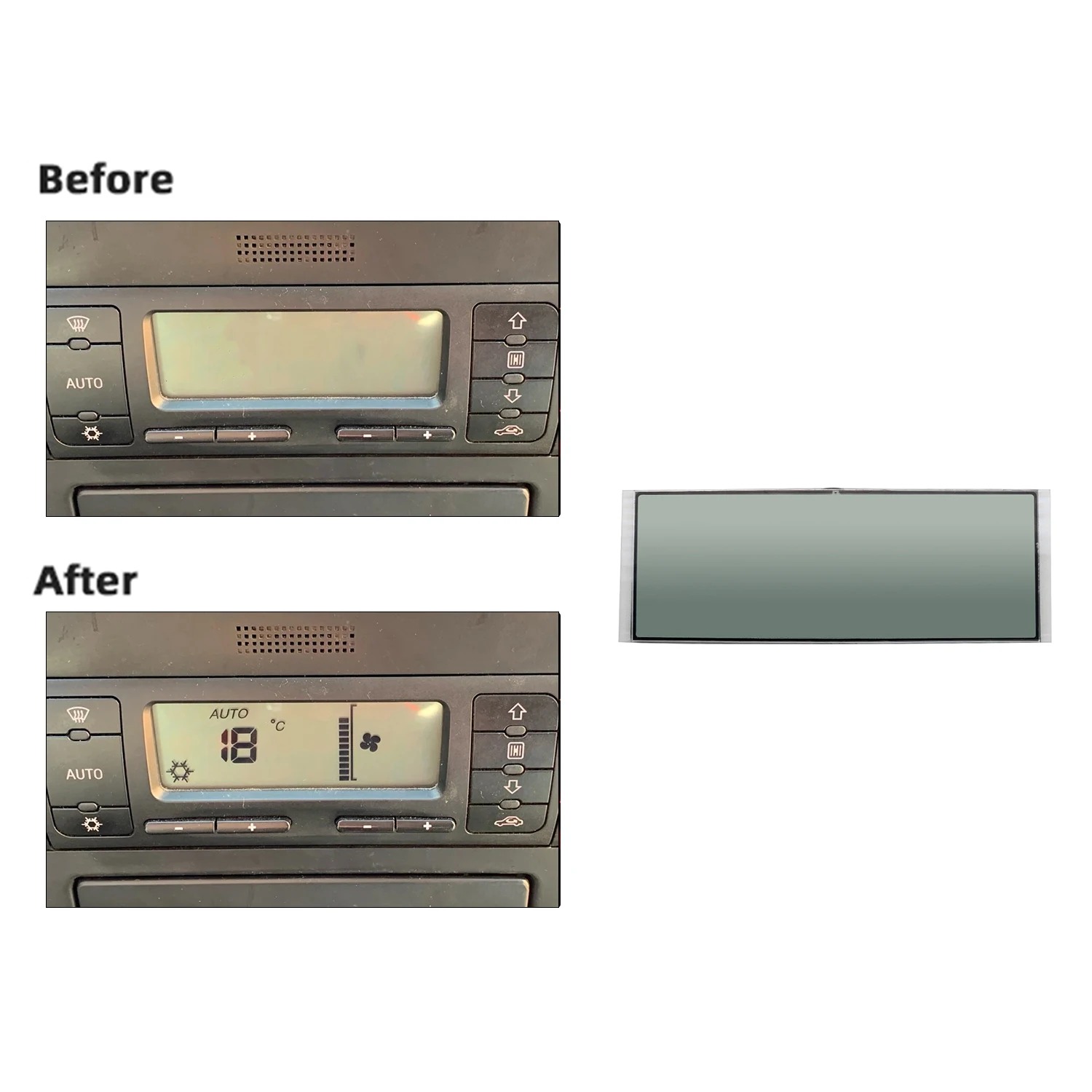 LCD Display for Seat Leon  Seat Toledo  ACC Unit Display Climate Control Monitor Pixel Repair